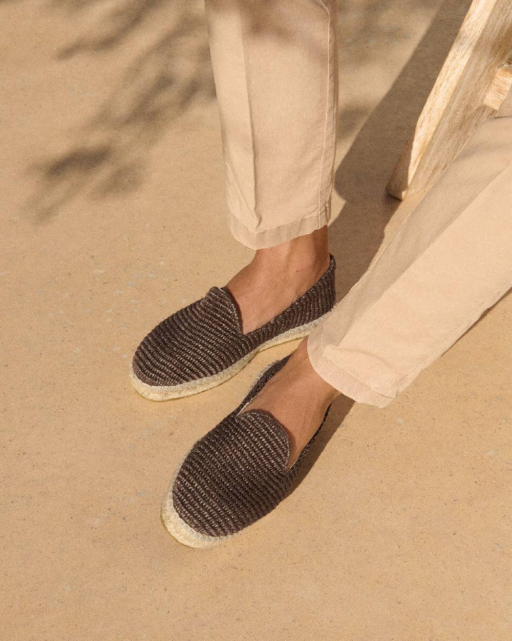 Manebí Raffia Espadrilles - Cocoa