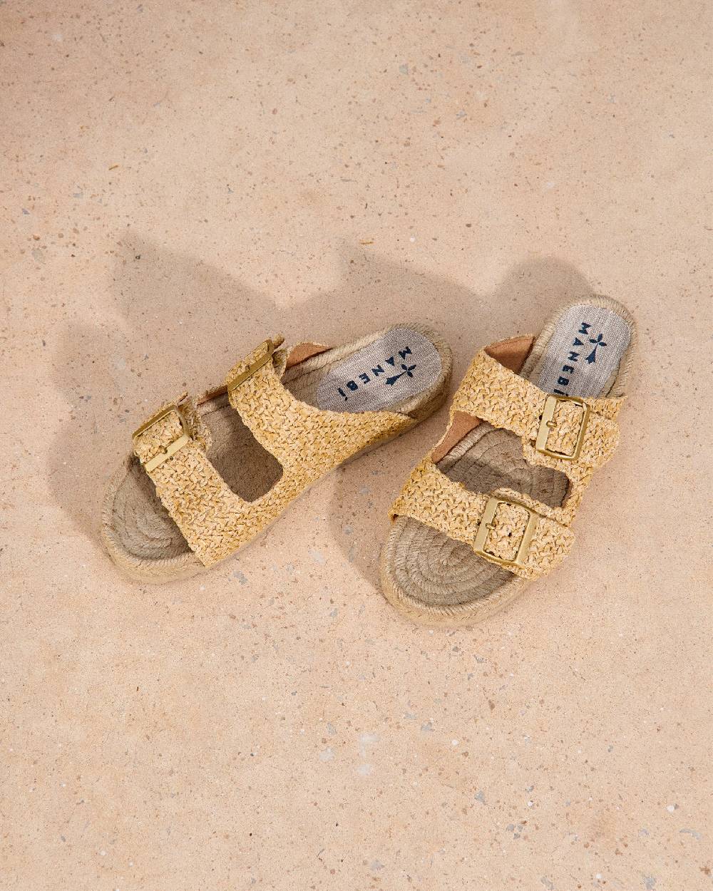 Manebí Raffia Nordic Sandals - Raffia Net