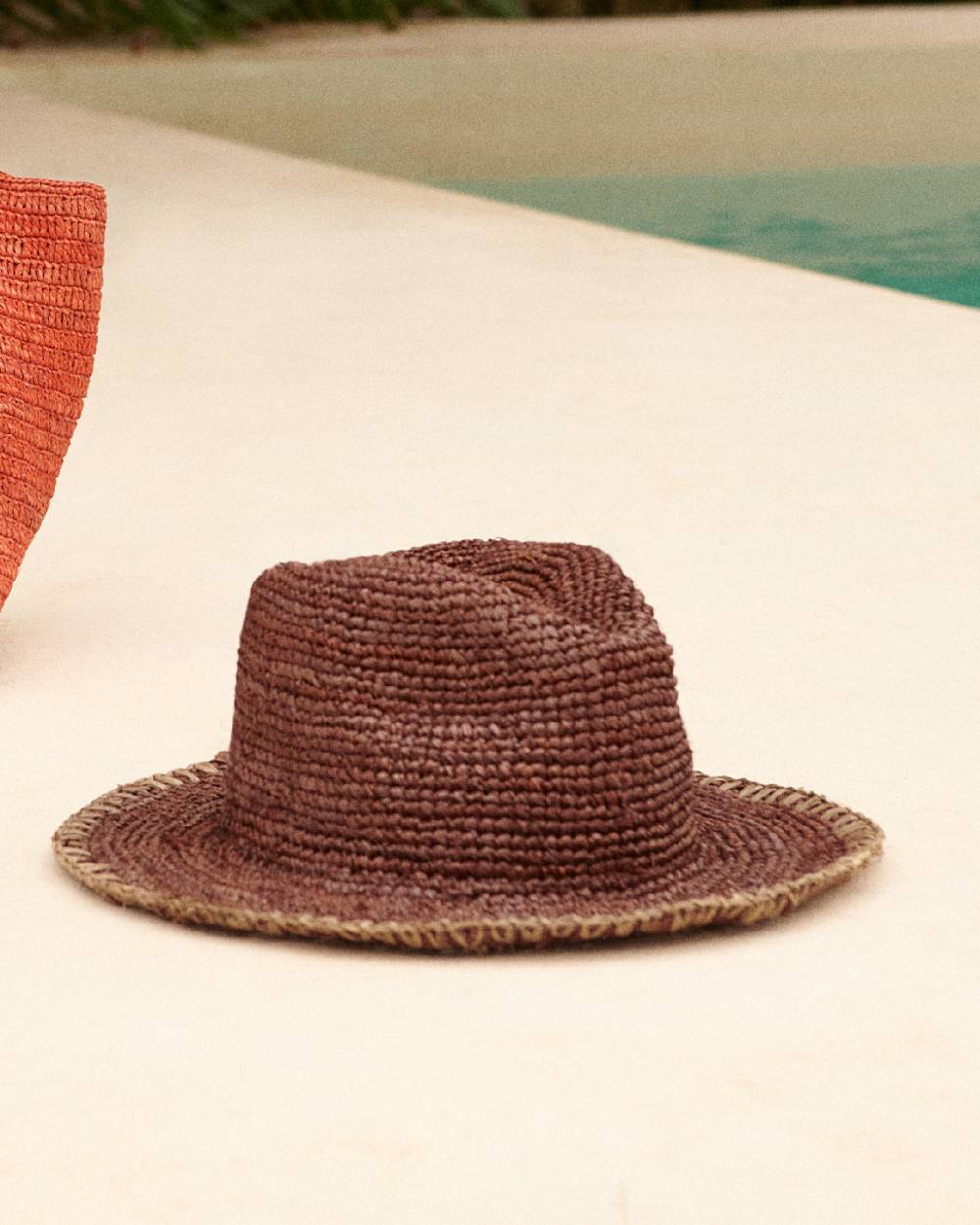 Manebí Raffia Panama Hat - Chocolate