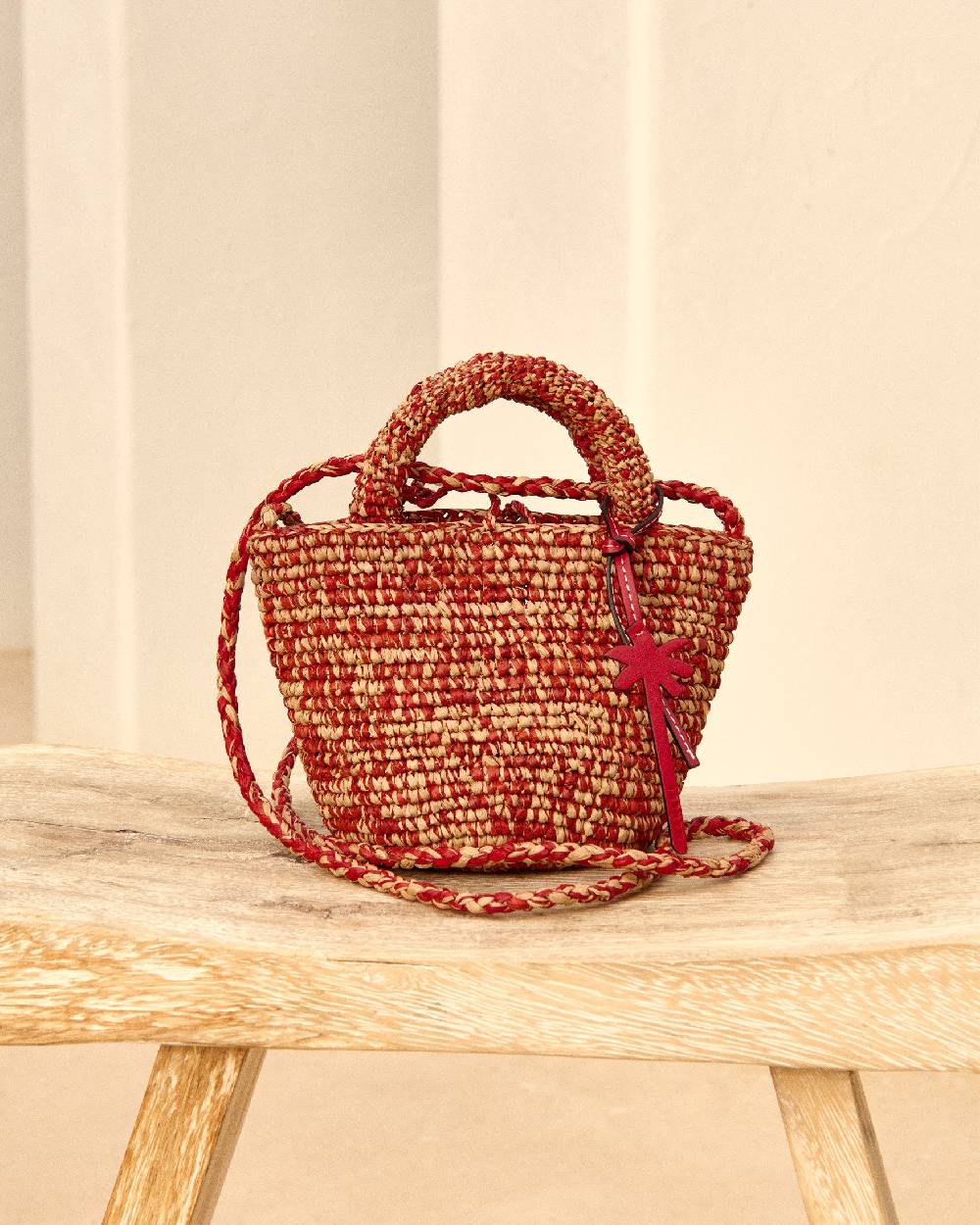 Manebí Raffia Summer Bag Mini - Rust Tan Mélange