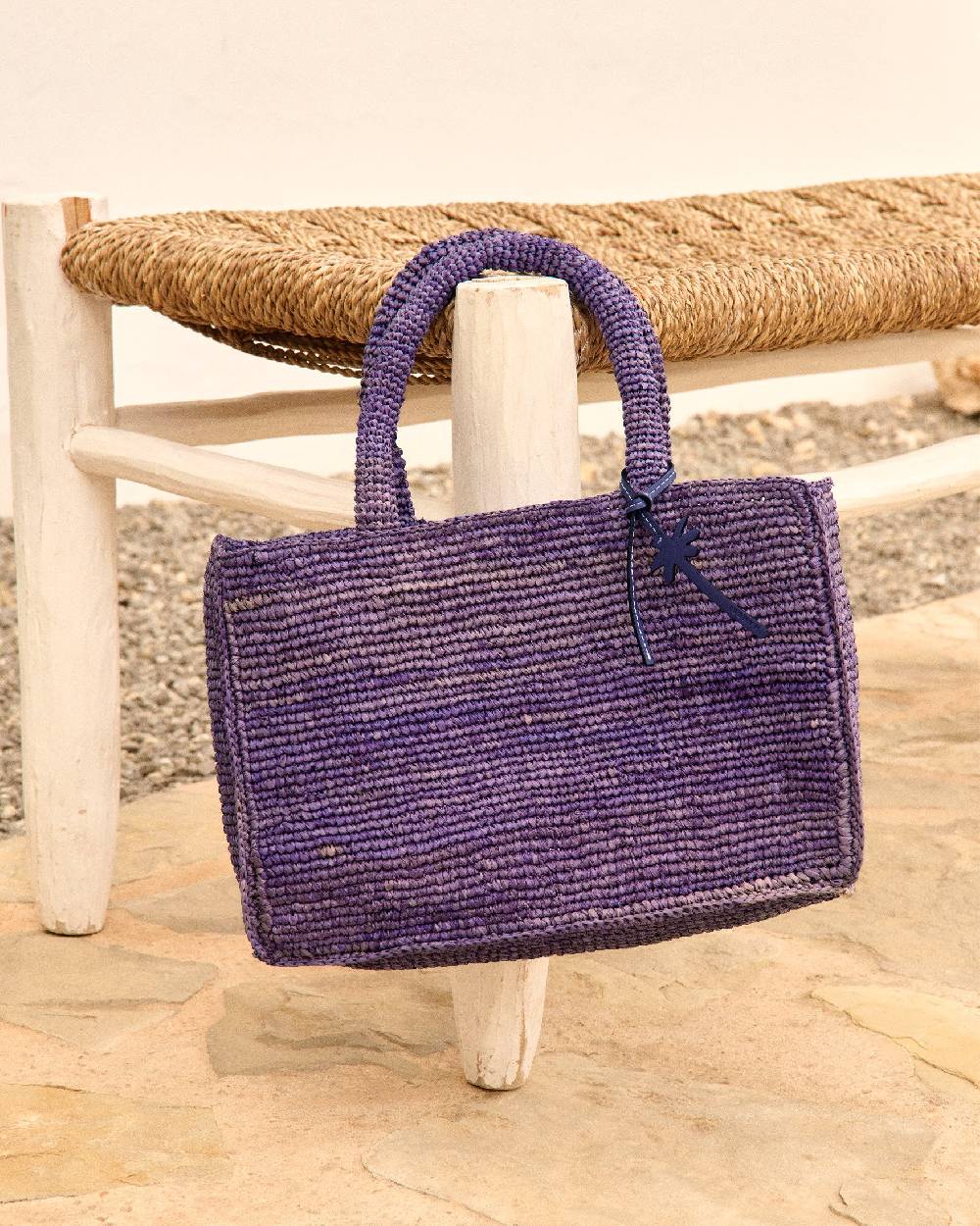 Manebí Raffia Sunset Bag Small - Summer Purple
