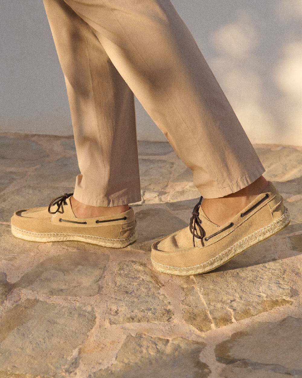 Manebí Scarpe Da Barca - Hamptons - Washed Beige