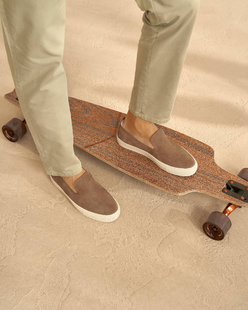 Manebí Slip-On In Pelle Scamosciata - Hamptons - Moka