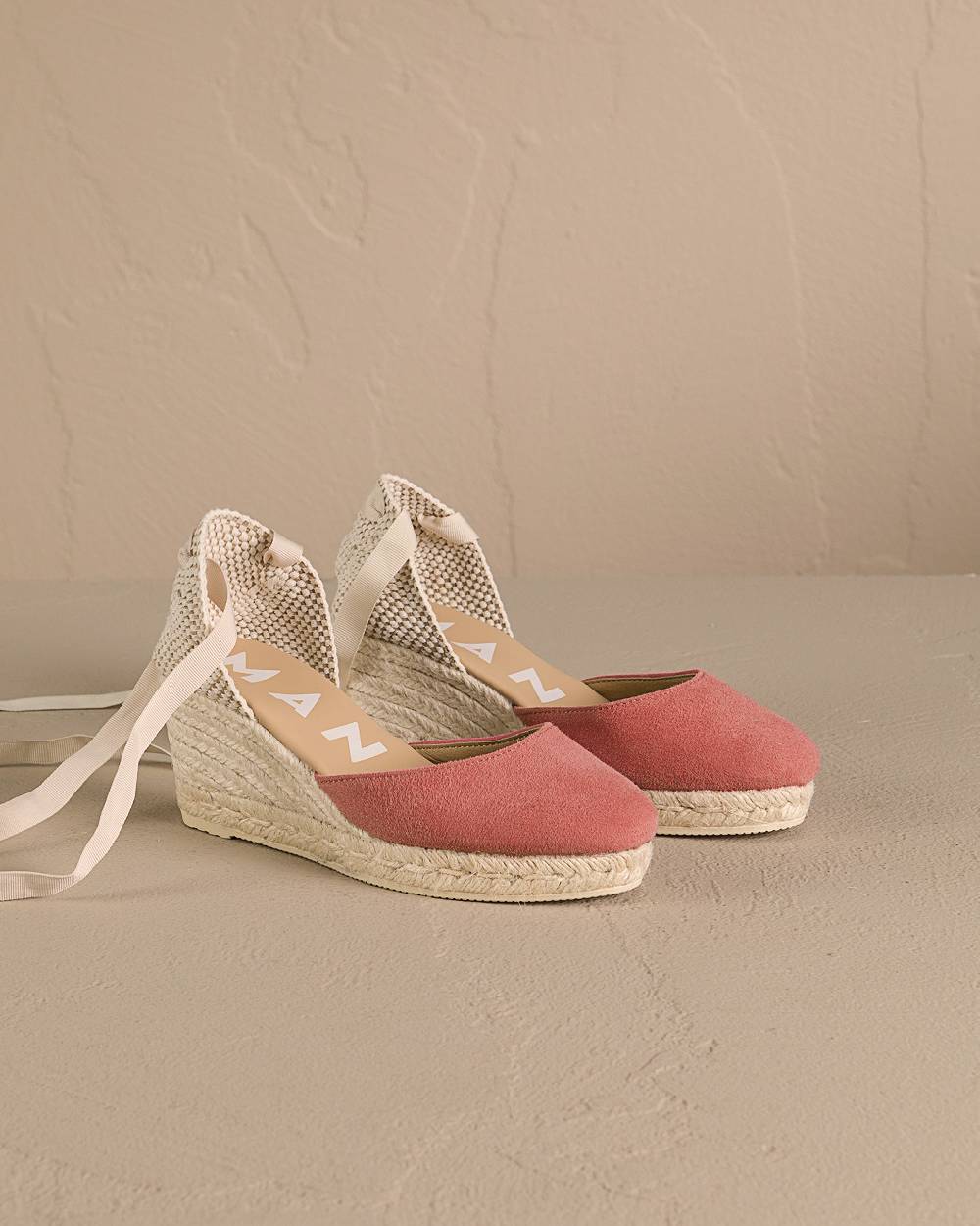 Manebí Soft Suede Low Wedge Espadrilles - Terracotta