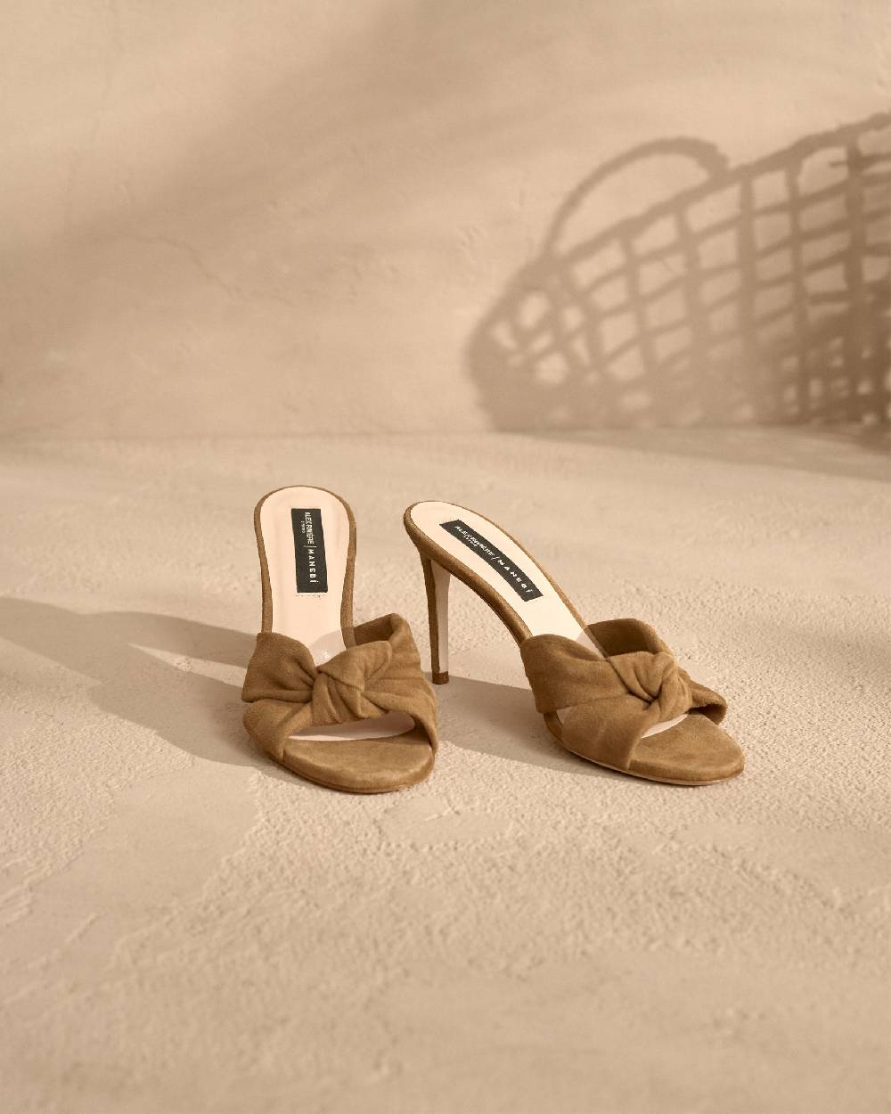 Manebí Sophie Suede Mule Heels - Knot Brown