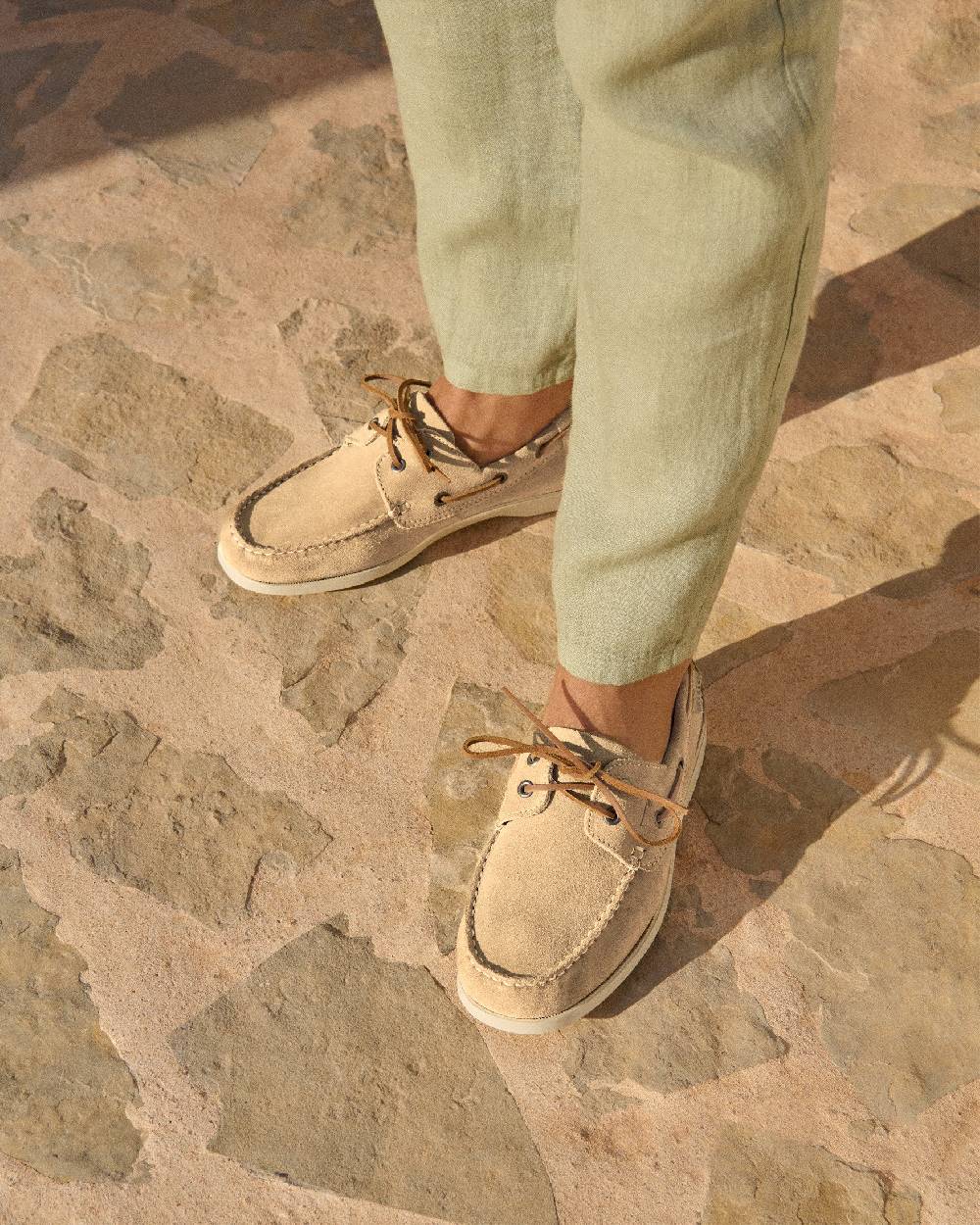 Manebí Suede Boat-Shoes - Hamptons Champagne Beige