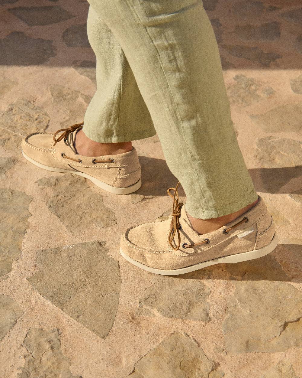 Manebí Suede Boat-Shoes - Hamptons Champagne Beige