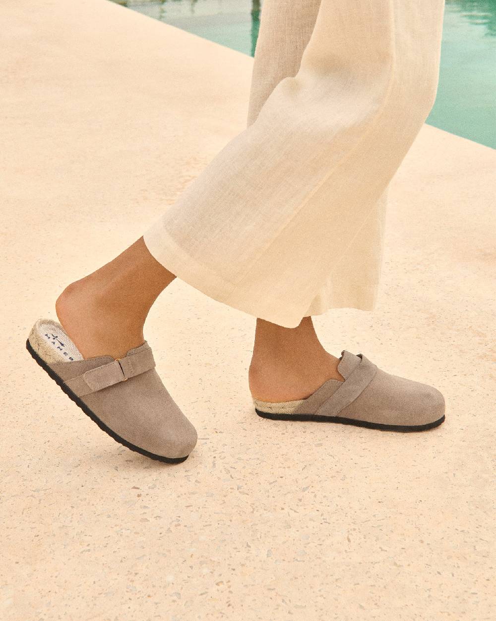 Manebí Suede Clog Mules - Hamptons Coco Brown