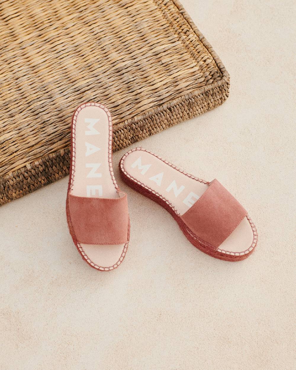 Manebí Suede Double Sole Slides - Terracotta On Tone
