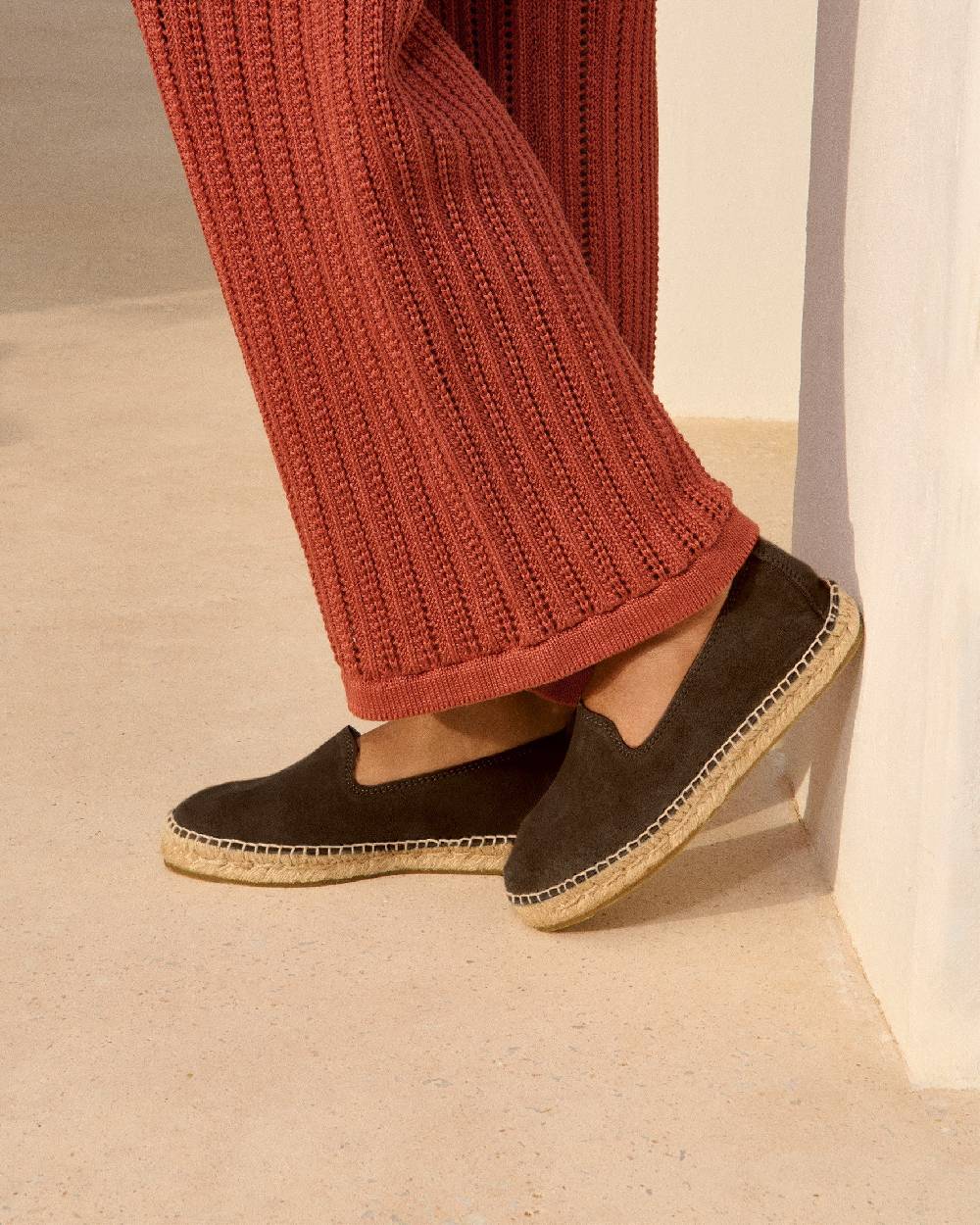 Manebí Suede Flat Espadrilles - Cocoa