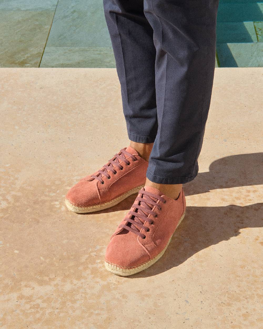 Manebí Suede LaceUp Espadrilles - Terracotta