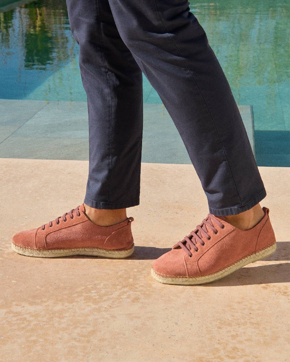 Manebí Suede LaceUp Espadrilles - Terracotta
