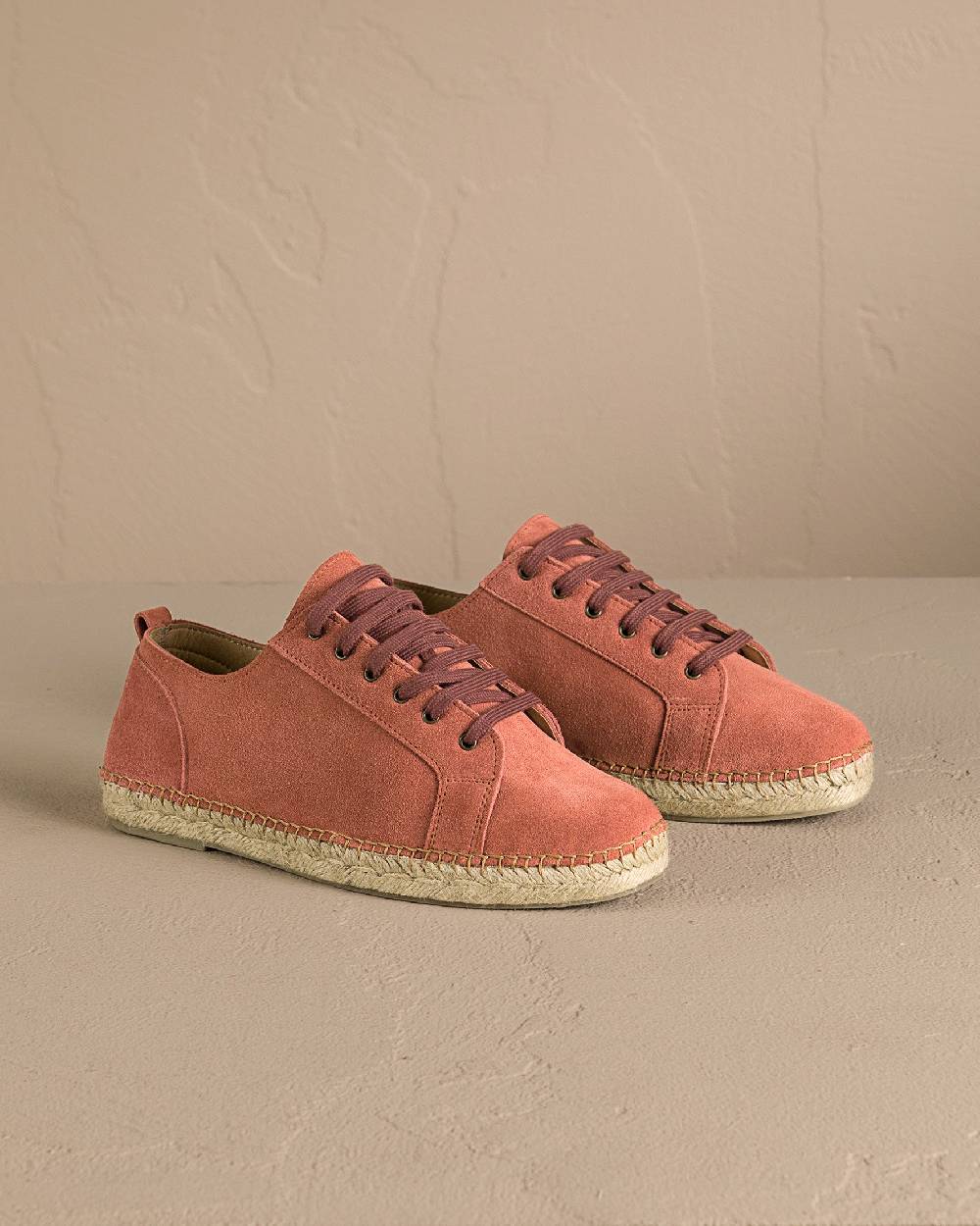 Manebí Suede LaceUp Espadrilles - Terracotta