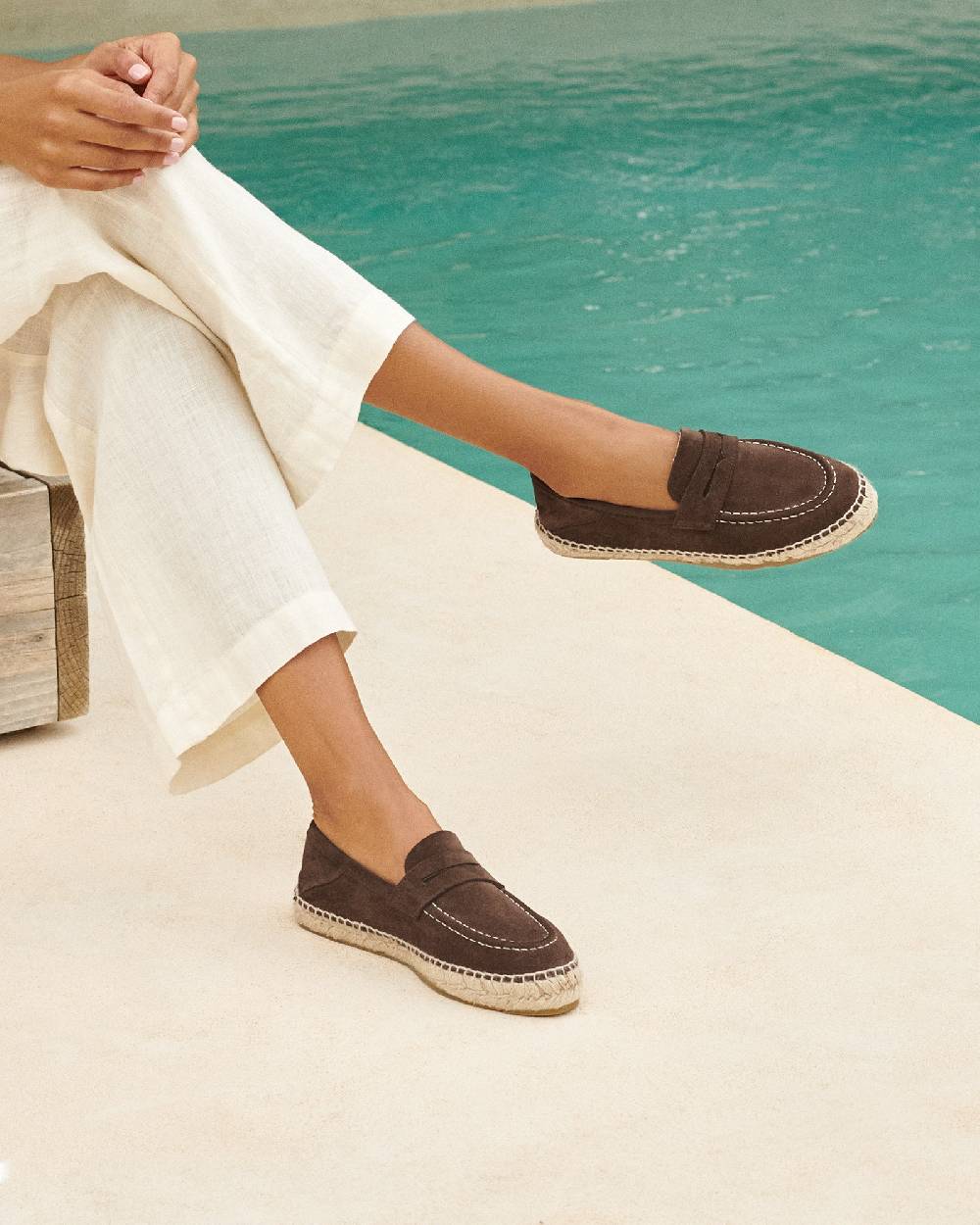 Manebí Suede Loafers Espadrilles - Hamptons Cocoa