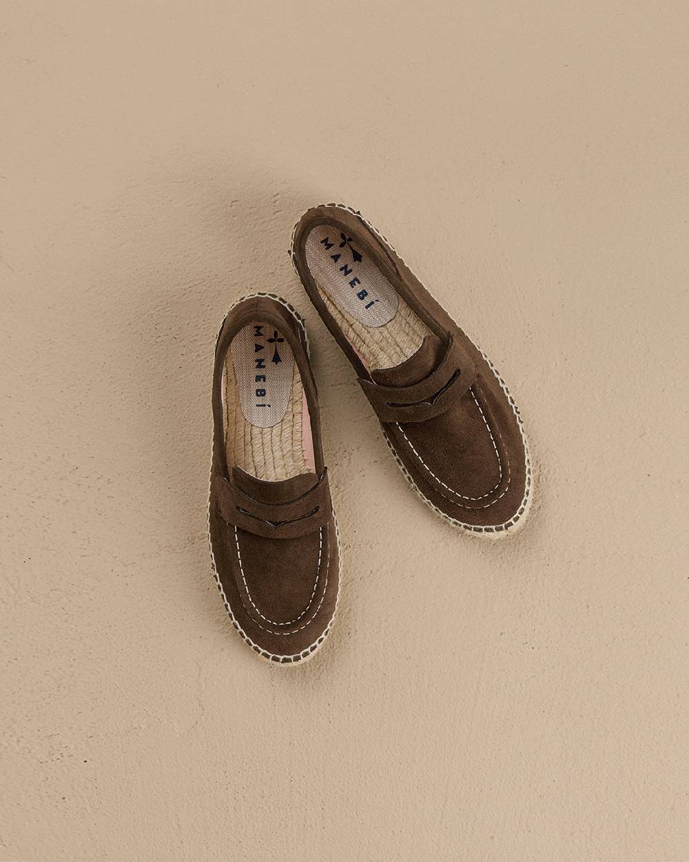 Manebí Suede Loafers Espadrilles - Hamptons Cocoa