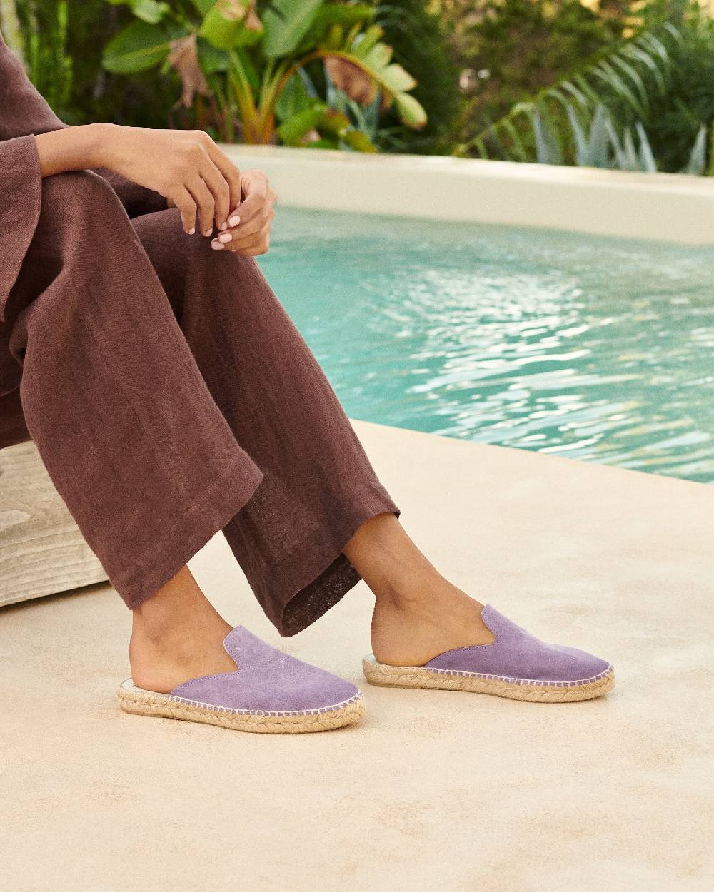 Manebí Suede Mules - Wisteria Lilac