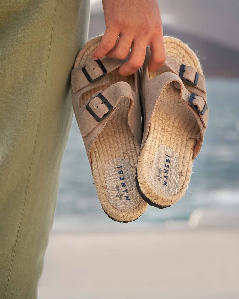 Manebí Suede Nordic Sandals - Hamptons Vintage Taupe