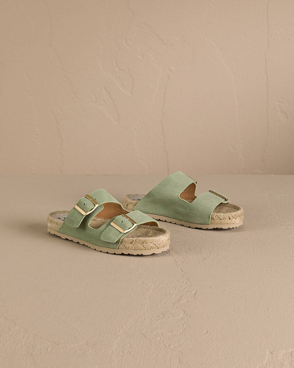 Manebí Suede Nordic Sandals - Sage