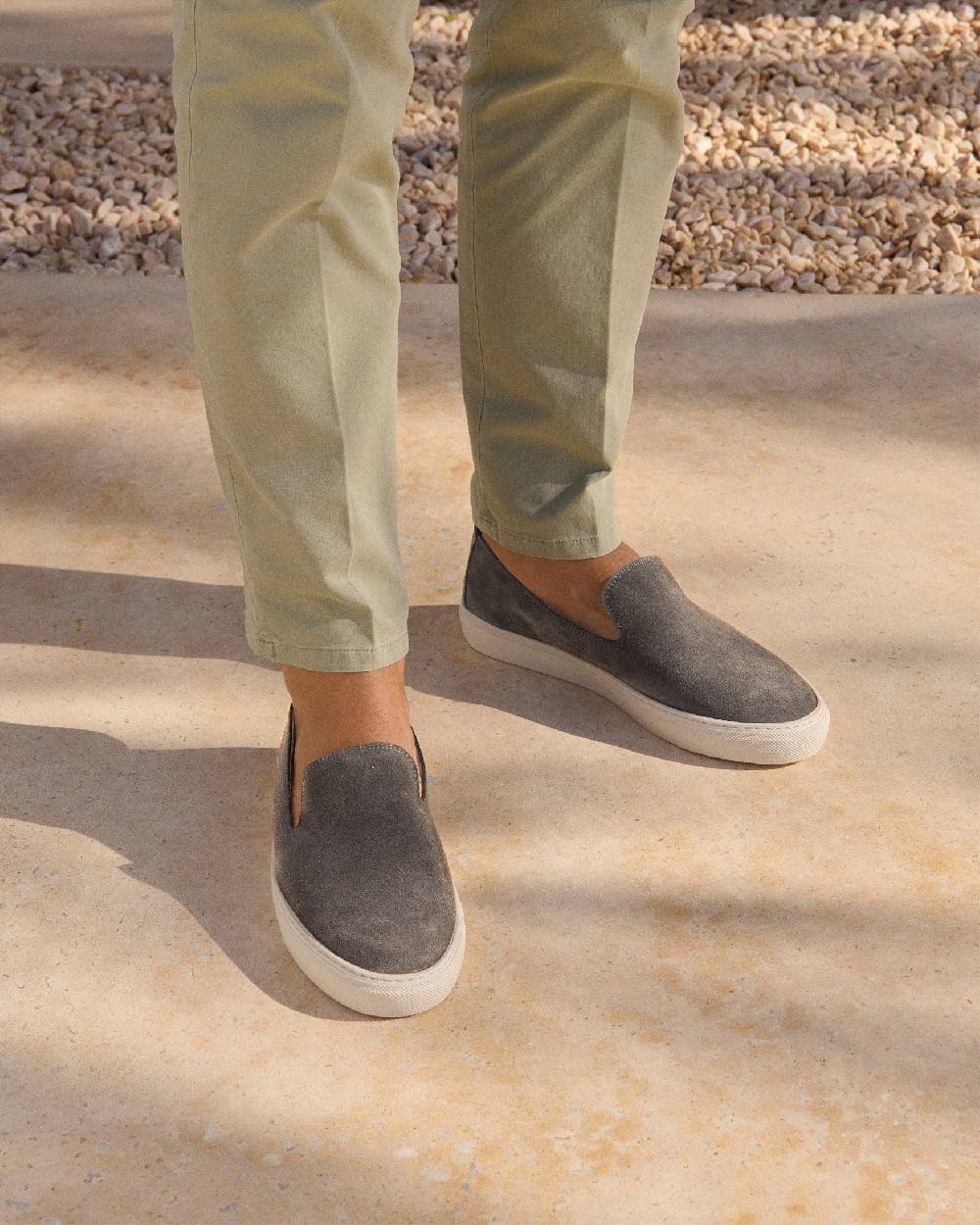 Manebí Suede Slip On - Carbon Grey