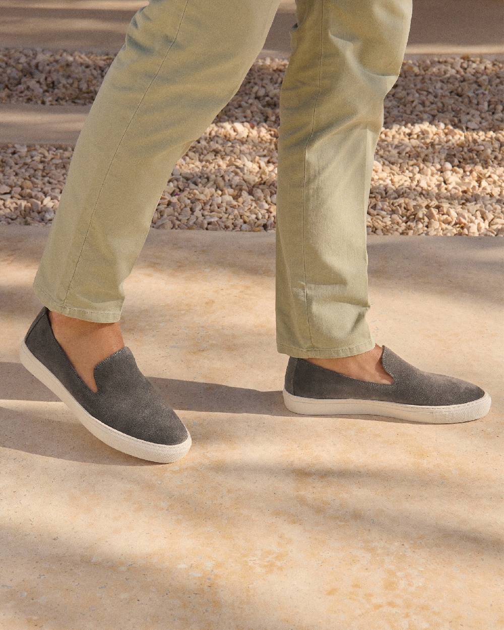 Manebí Suede Slip On - Carbon Grey