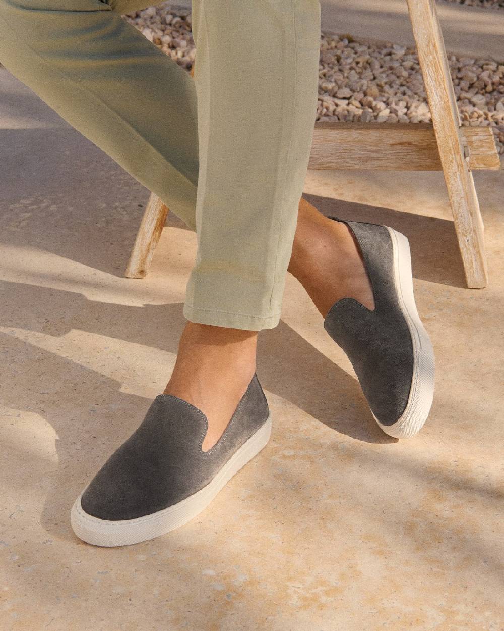 Manebí Suede Slip On - Carbon Grey