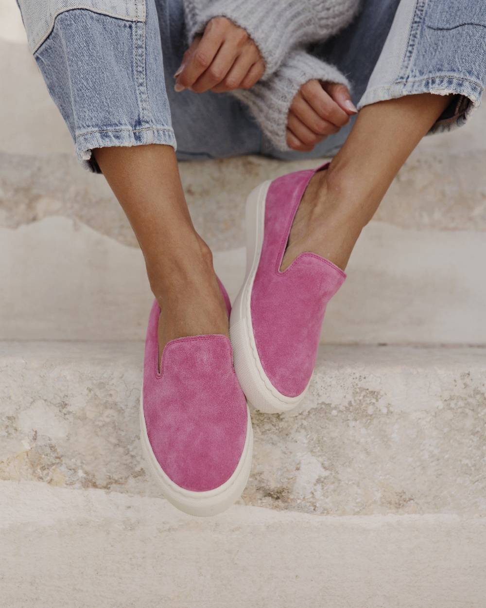 Manebí Suede Slip-On - Hamptons Bold Pink