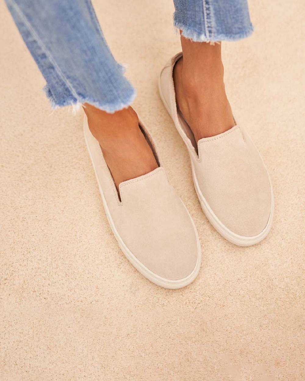 Manebí Suede Slip-On - Hamptons Champagne Beige