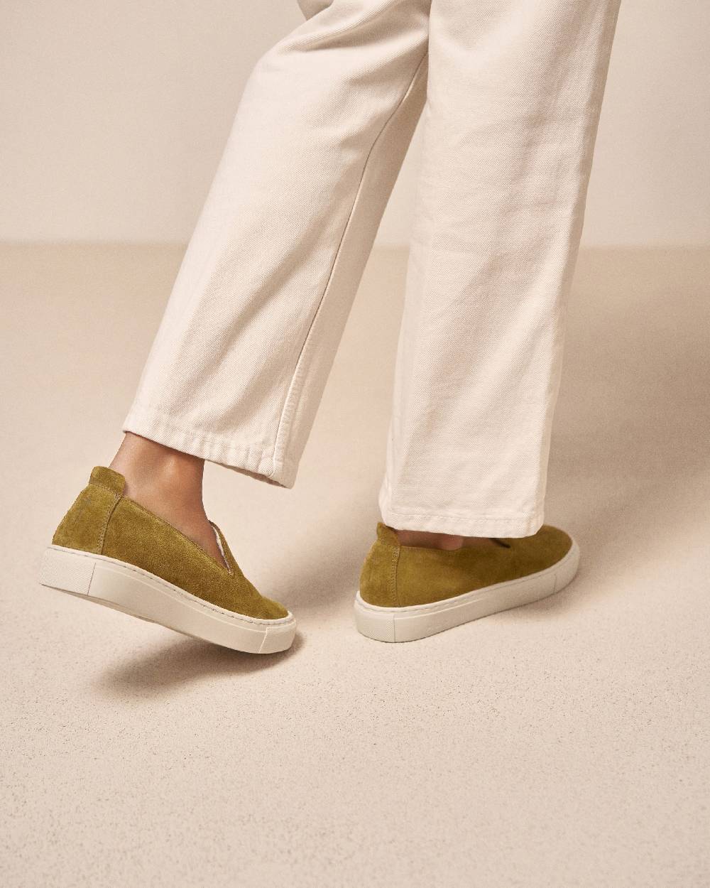 Manebí Suede Slip-On - Hamptons Kaki Green