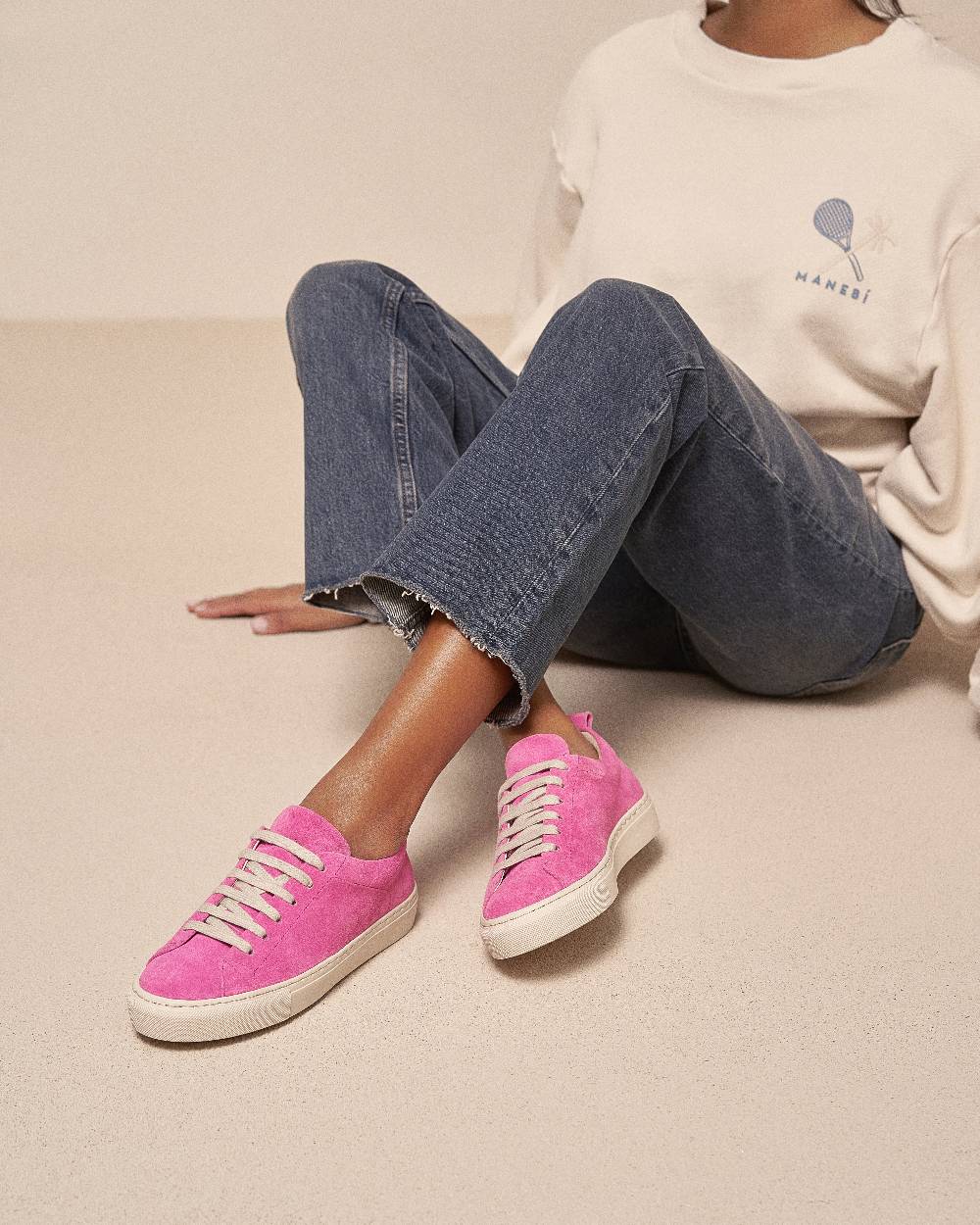 Manebí Suede Sneakers - Hamptons Bold Pink