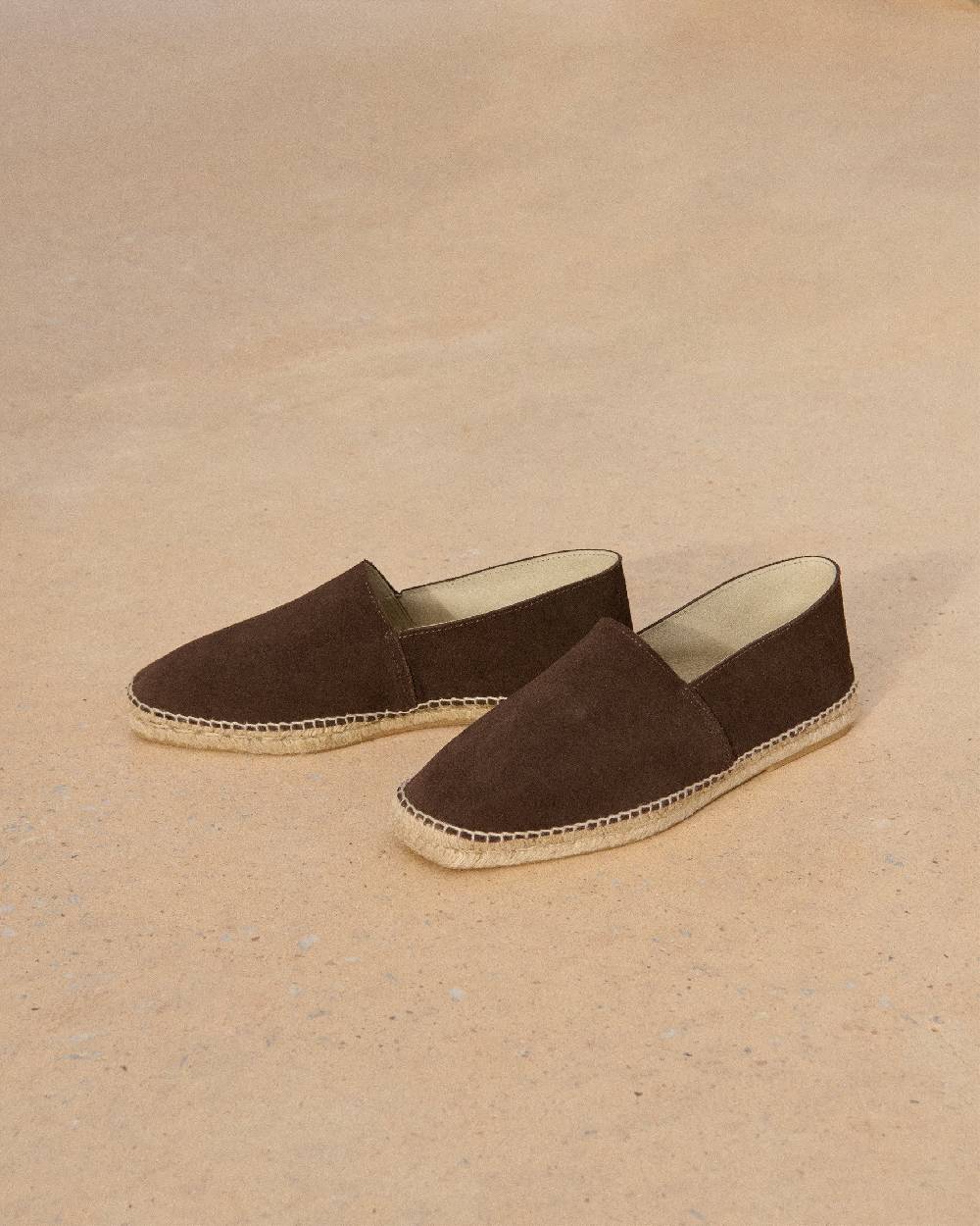 Manebí Suede Square Toe Espadrilles - Cocoa