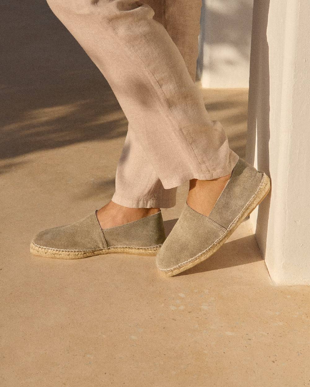 Manebí Suede Square Toe Espadrilles - Forest