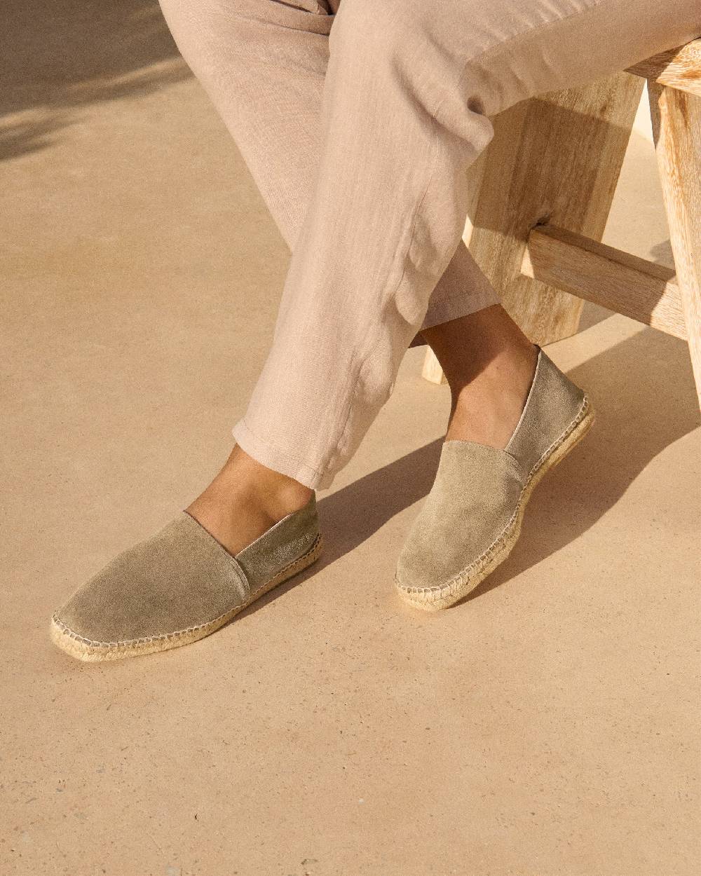 Manebí Suede Square Toe Espadrilles - Forest