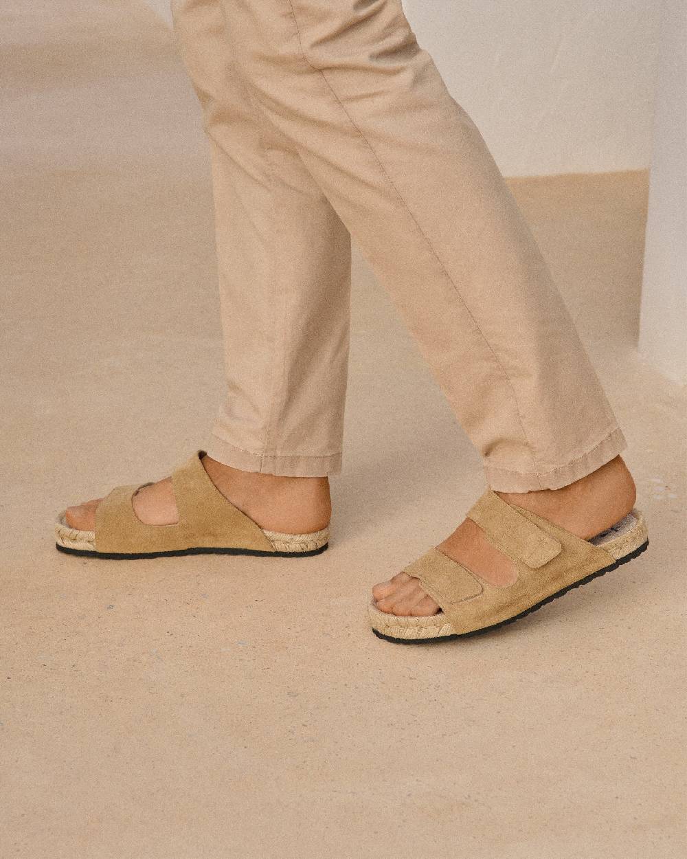 Manebí Suede Strap Nordic Sandals - Washed Beige
