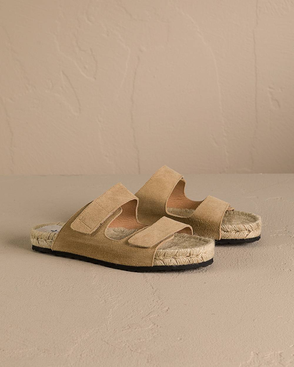 Manebí Suede Strap Nordic Sandals - Washed Beige