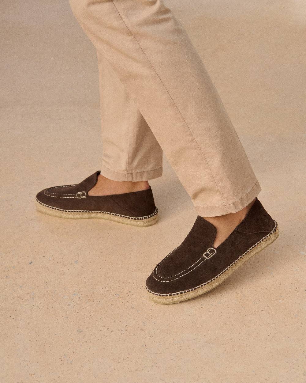 Manebí Suede Traveler Loafers|Espadrilles - Cocoa