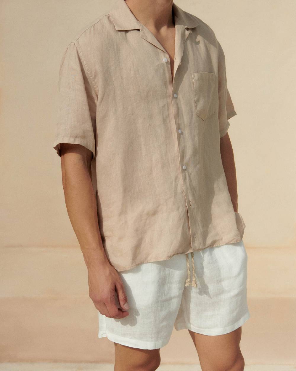 Manebí Washed Linen Malibu Shorts - White