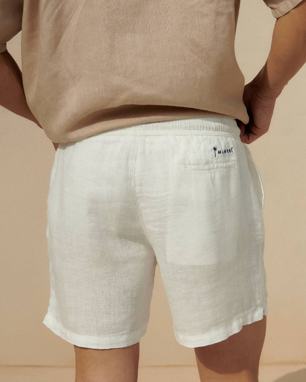 Manebí Washed Linen Malibu Shorts - White