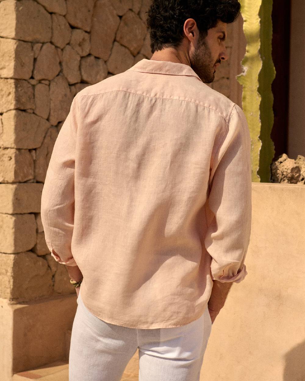 Manebí Washed Linen Panama Shirt - Spanish Villa