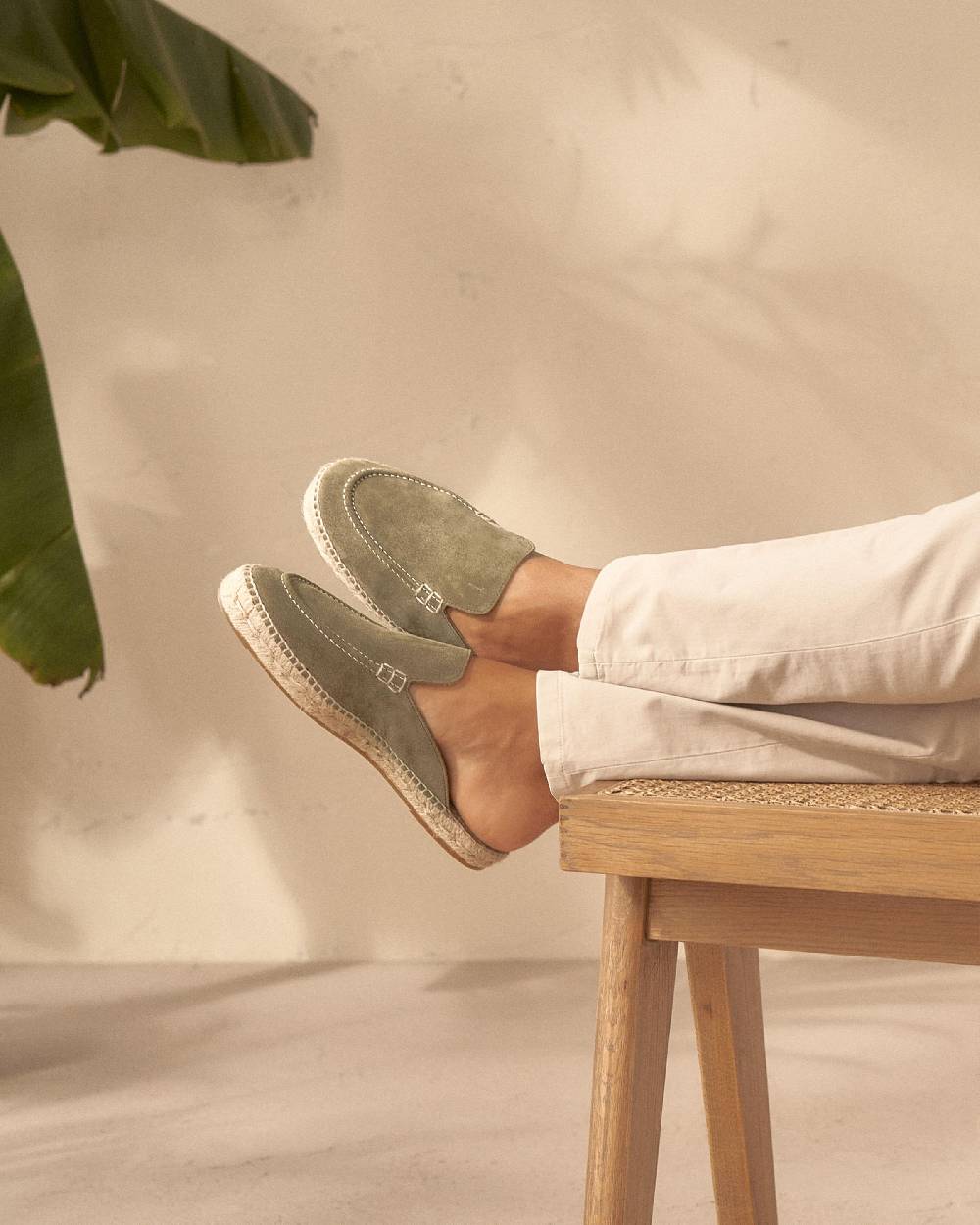 Manebí Mocassini Sabot Traveler in pelle scamosciata - Hamptons - Forest