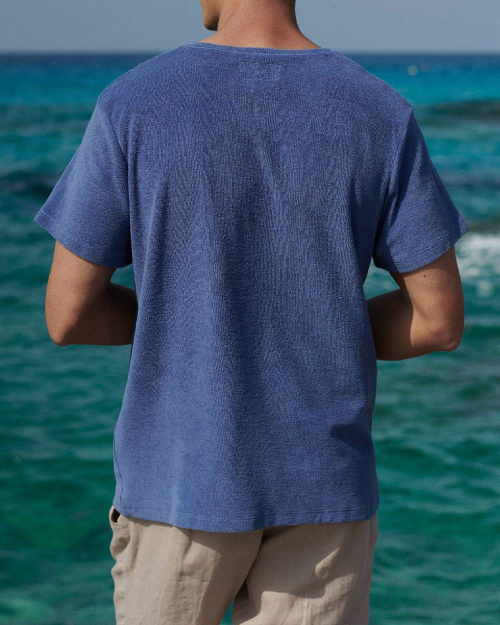 Manebí Organic Cotton|Emilio T-shirt - Round-necked Night Shadow Blue OLD