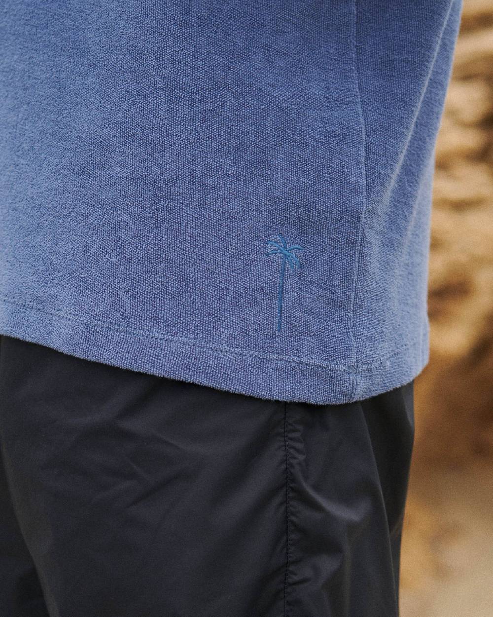 Manebí Organic Cotton|Emilio T-shirt - Round-necked Night Shadow Blue OLD