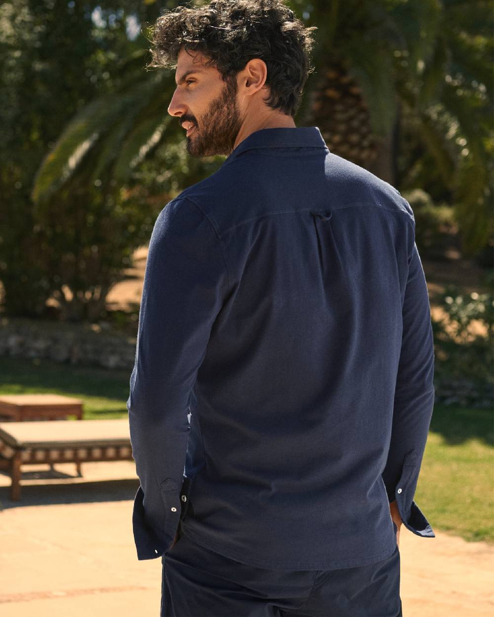 Manebí Organic Cotton Pedro Shirt - Long Sleeves Navy