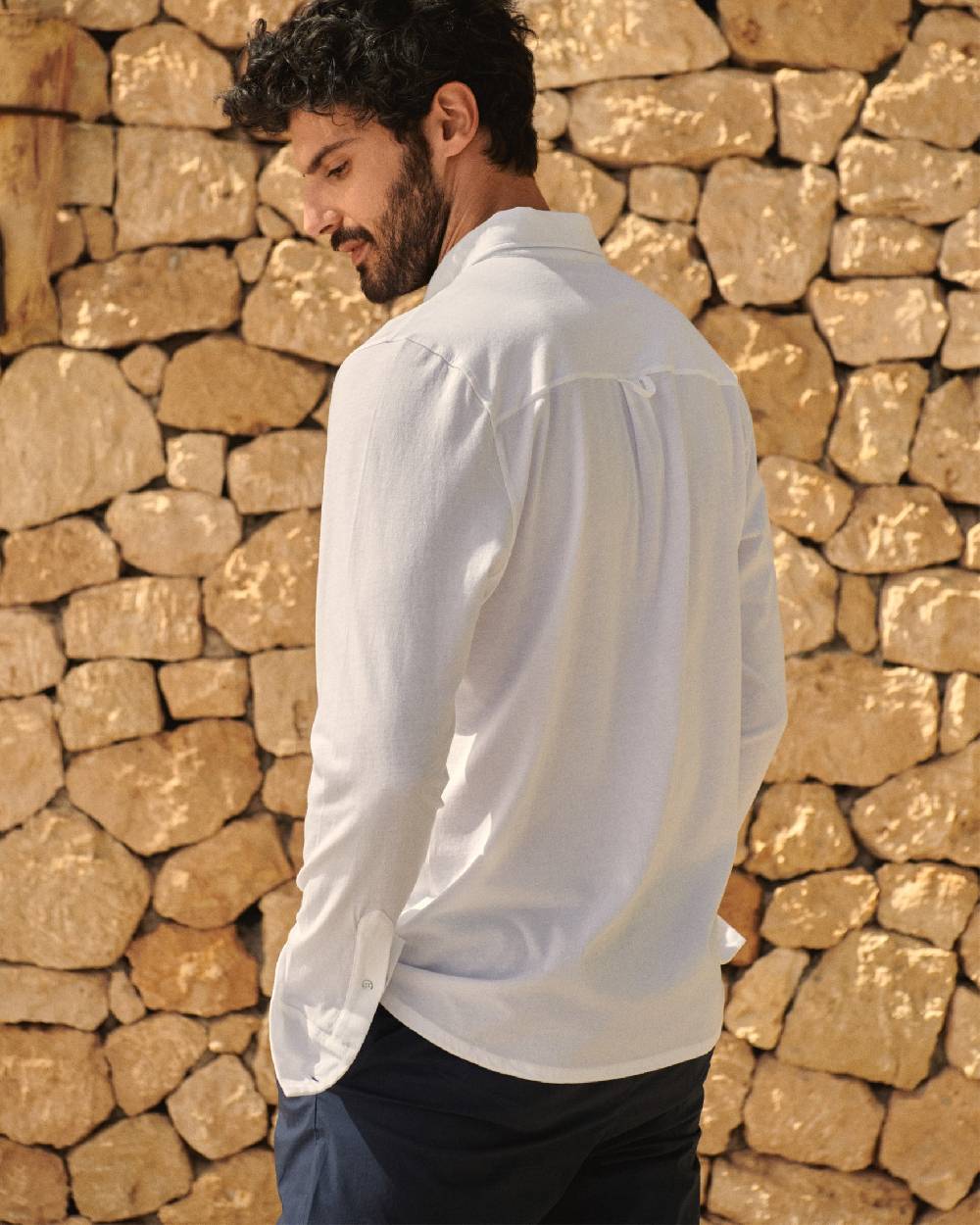 Manebí Organic Cotton Pedro Shirt - Long Sleeves White