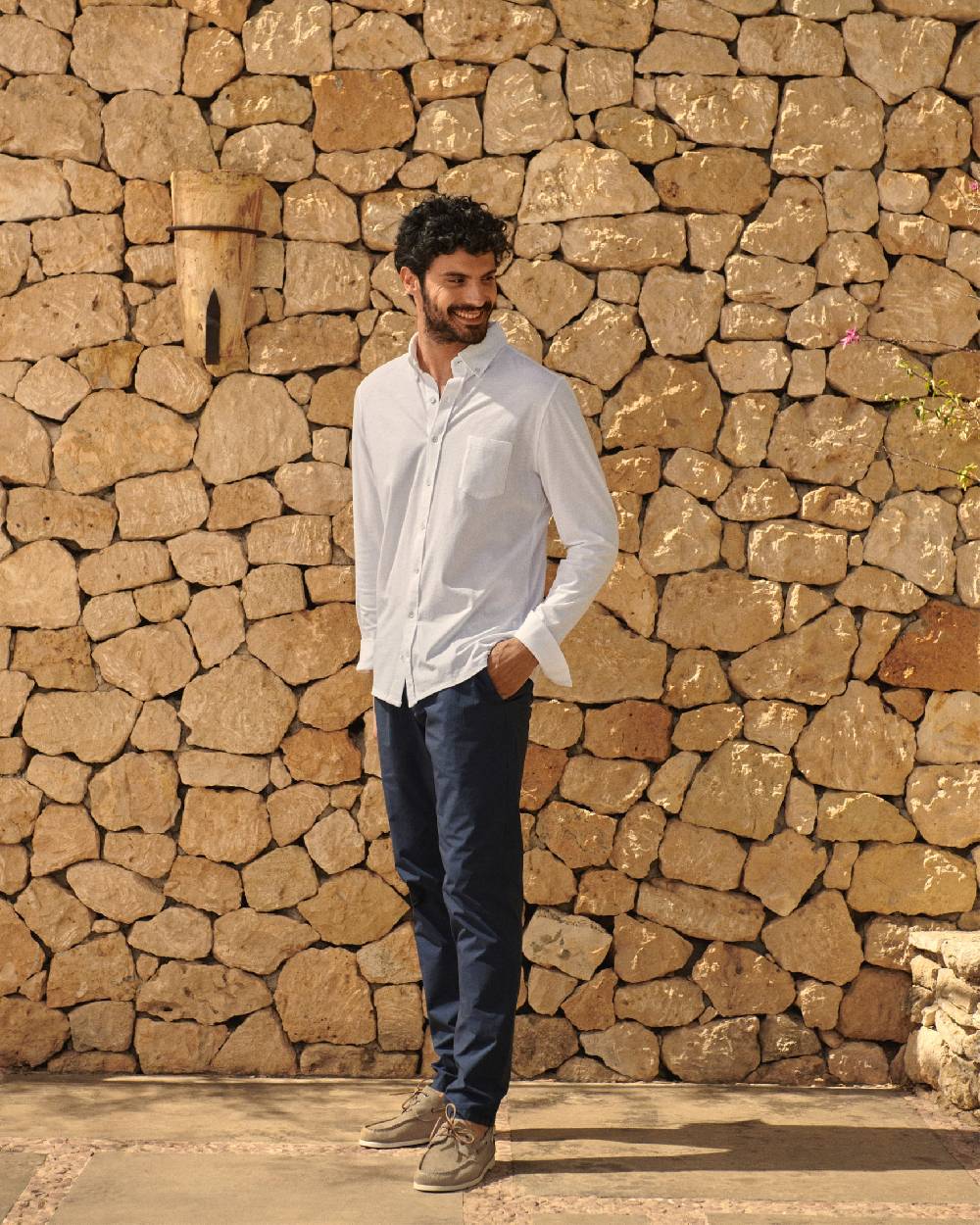 Manebí Organic Cotton Pedro Shirt - Long Sleeves White