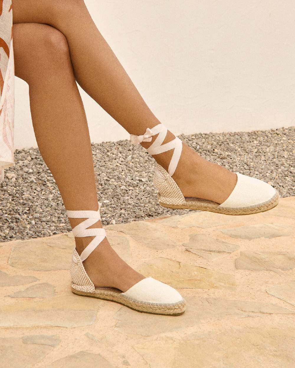 Manebí Organic Hemp Flat Valenciana Espadrilles - La Havana White
