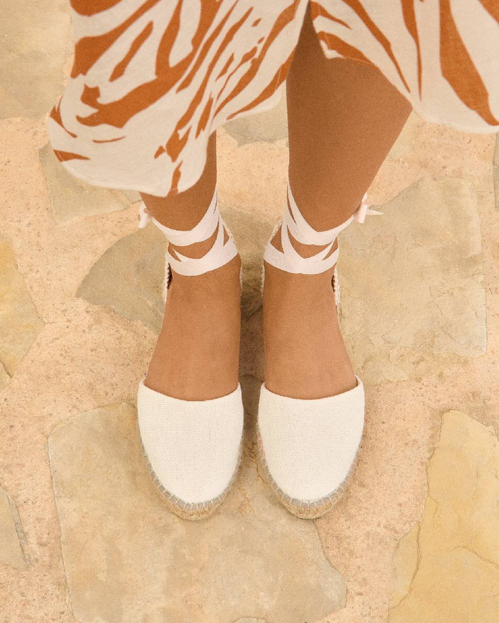 Manebí Organic Hemp Flat Valenciana Espadrilles - La Havana White