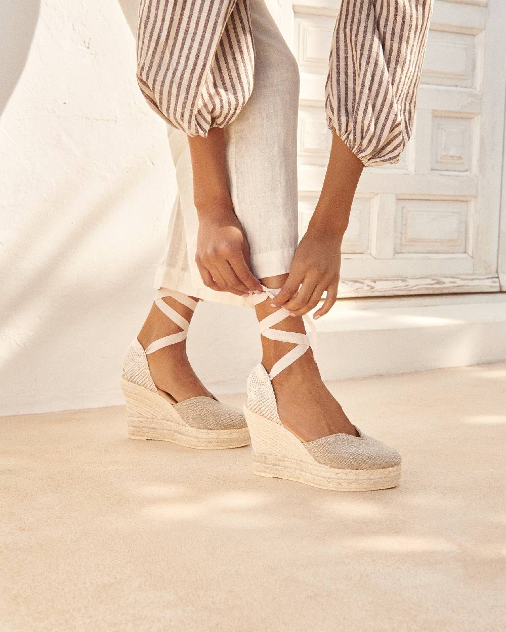 Manebí Organic Hemp Heart-Shaped|Wedge Espadrilles - La Havana Natural