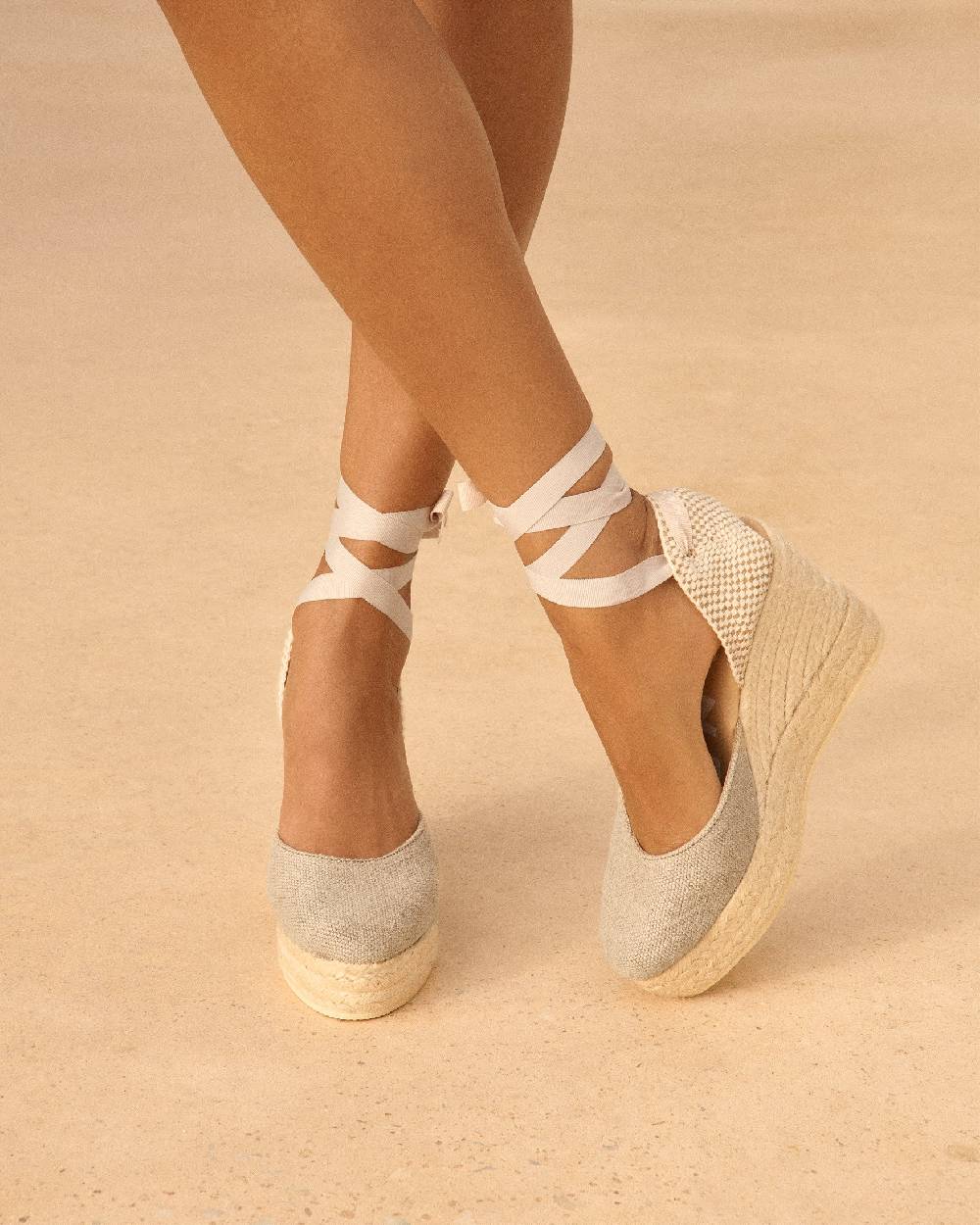 Manebí Organic Hemp Wedge Espadrilles - La Havana Natural