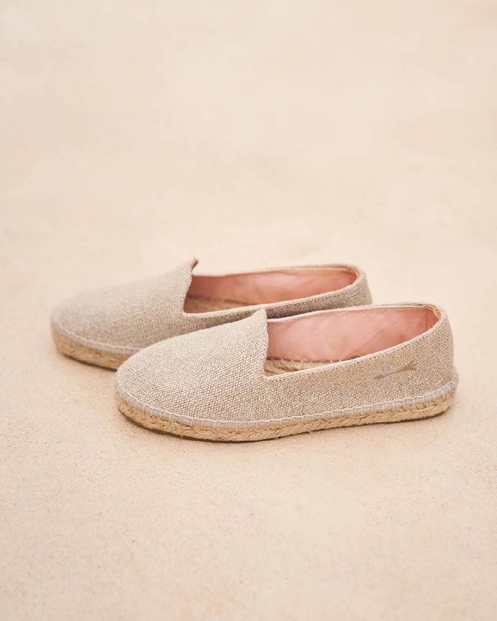 Manebí Organic Linen Flat Espadrilles - La Havana Natural
