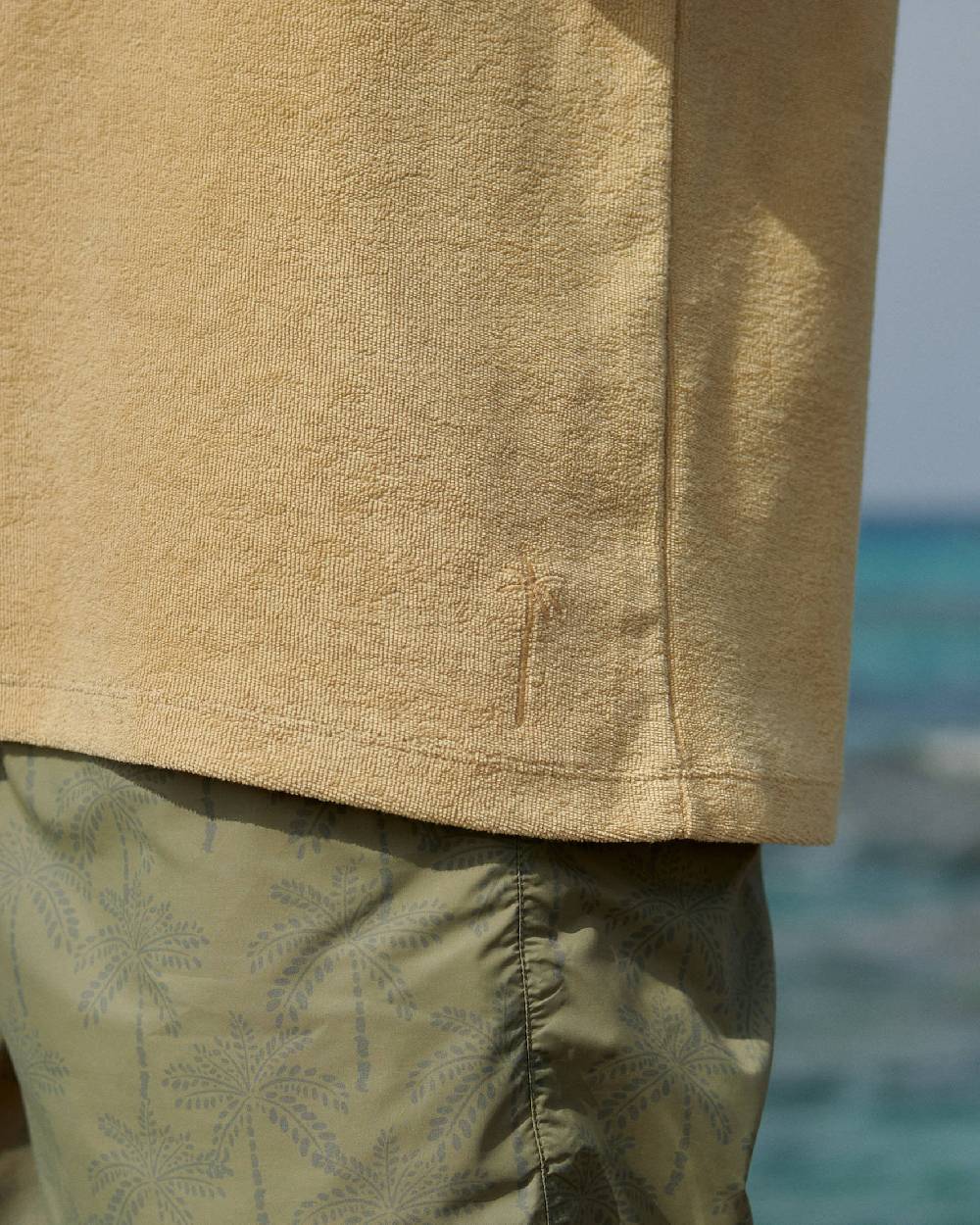 Manebí Organic Terry Cotton Emilio T-Shirt - Round-necked Sand